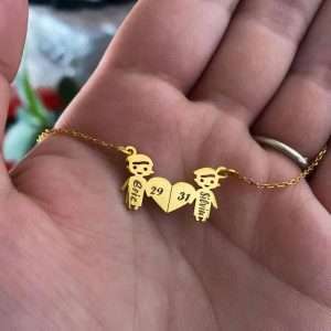 Lănțișor 2 figurine si inima