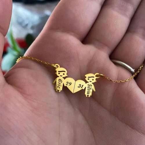 Lănțișor 2 figurine si inima