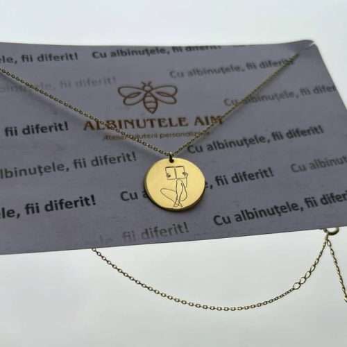 Lanț “Doamna cu cartea” bănuț 20 mm