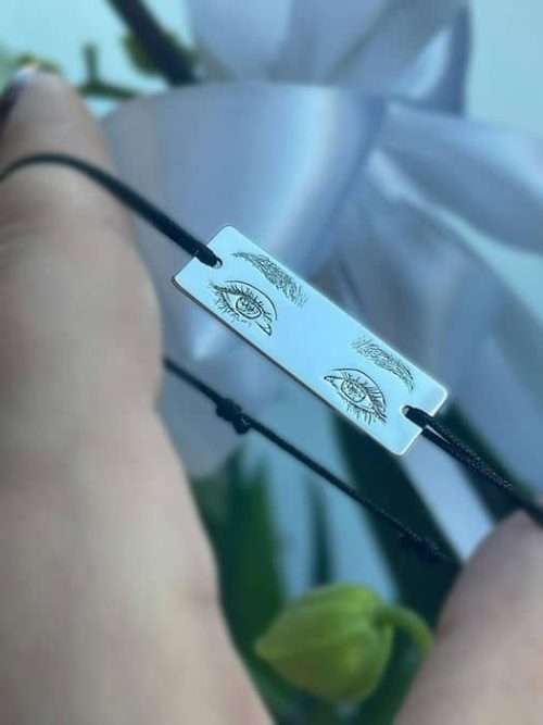 Brățară tăblița cu fotografia ochilor