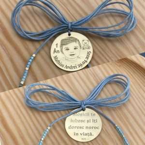 Bănuț moț 20 mm , personalizat cu fotografia și datele micuțului 🫶🏻